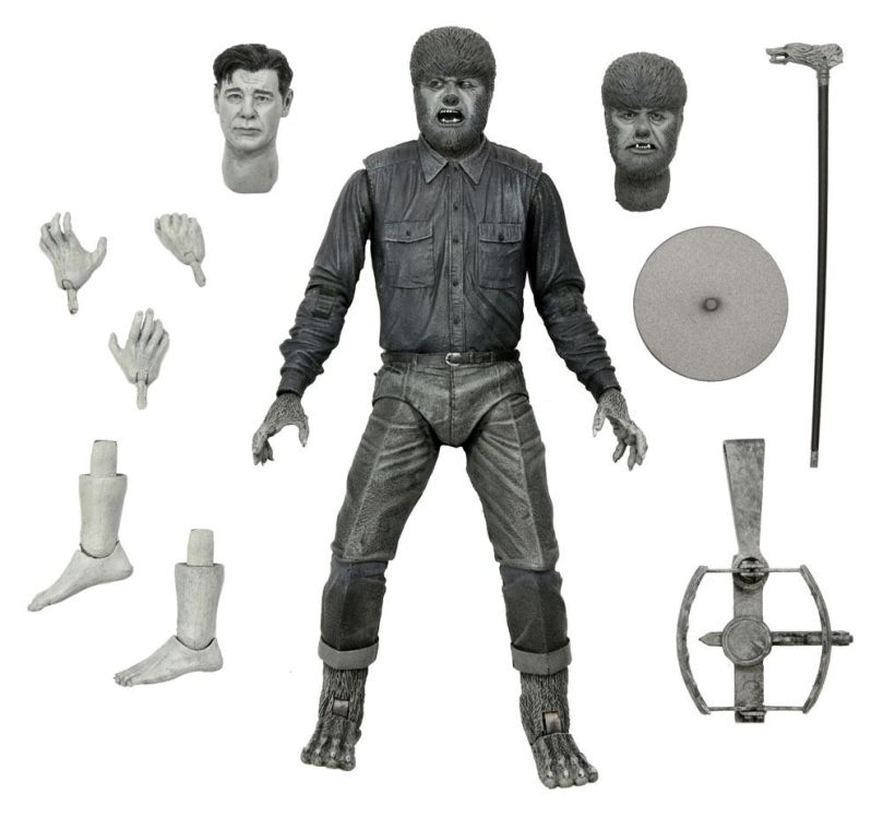Universal Monsters Ultimate The Wolf Man (Black & White) Action Figure