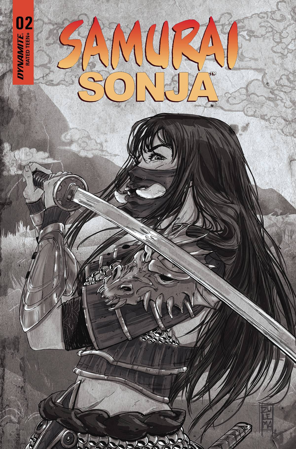 Samurai Sonja #2 Cover O 7 Copy Last Call Incentive Lavina Black & White