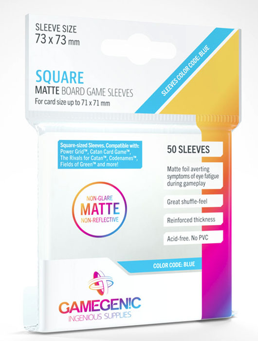 Gamegenic Square Matte Game Sleeves 73Mm X 73Mm (50Ct)