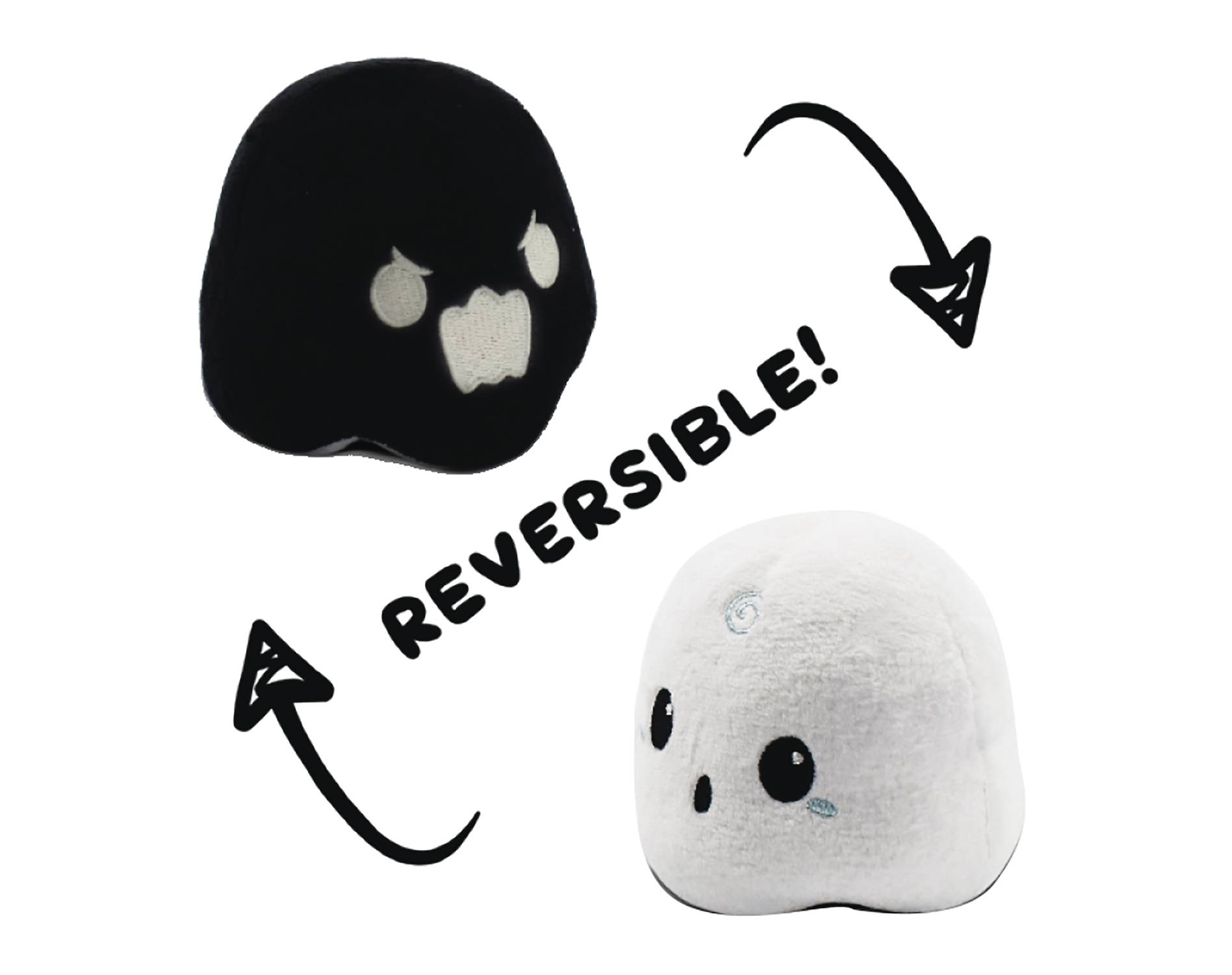 Teeturtle Reversible Ghost Mini White To Black Plush