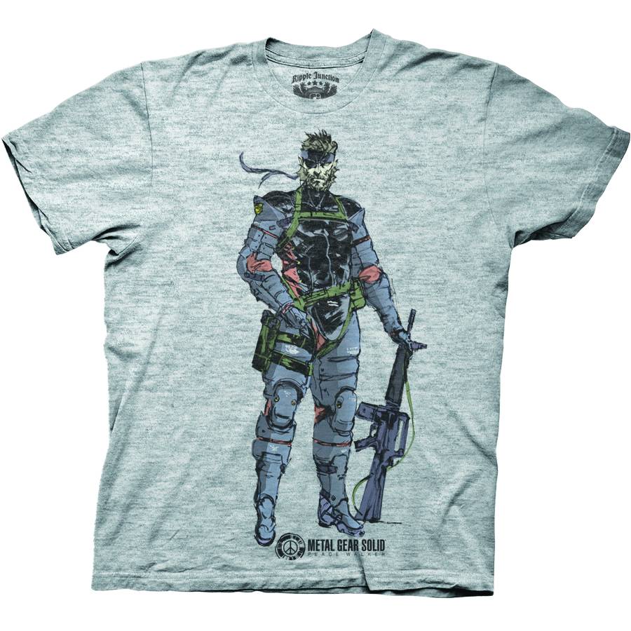Mgs Peace Walker Naked Snake Grey T-Shirt Large