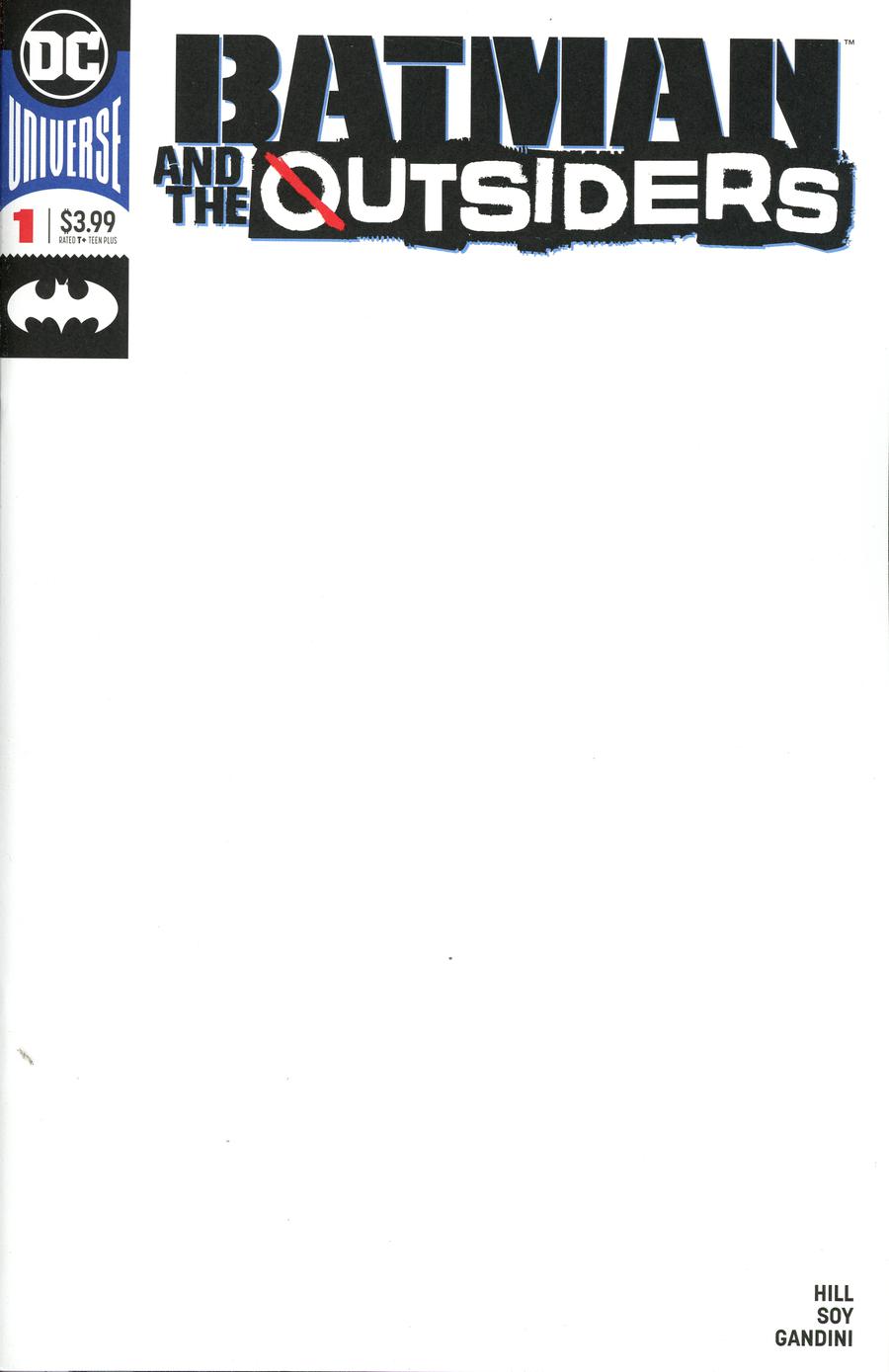 Batman and the Outsiders #1 Blank Variant Edition