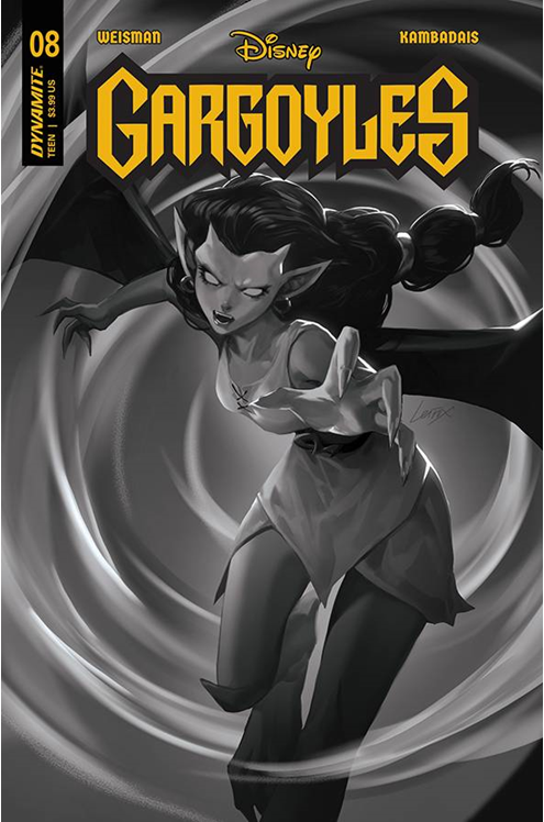 Gargoyles #8 Cover X 1 for 10 Last Call Incentive Leirix Black & White