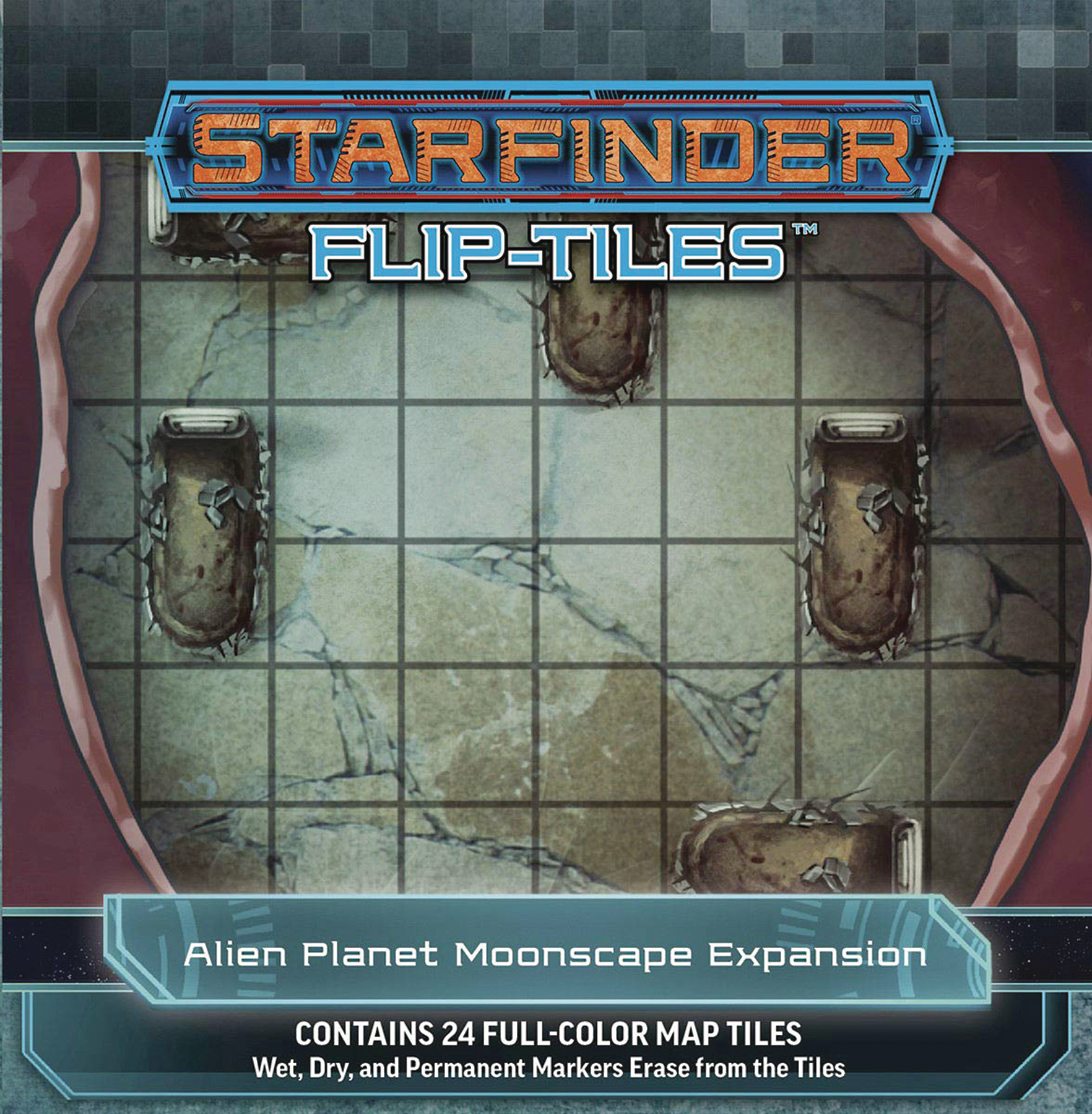 Starfinder Flip Tiles Alien Planet Moonscape Expansion