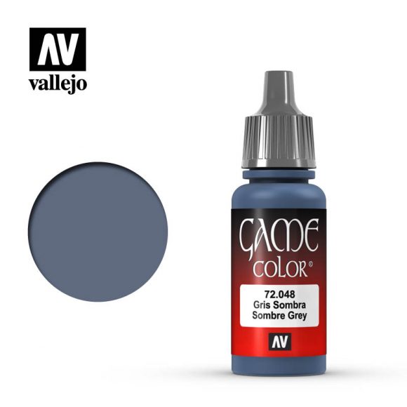 Vallejo Game Color Sombre Grey Paint, 17Ml