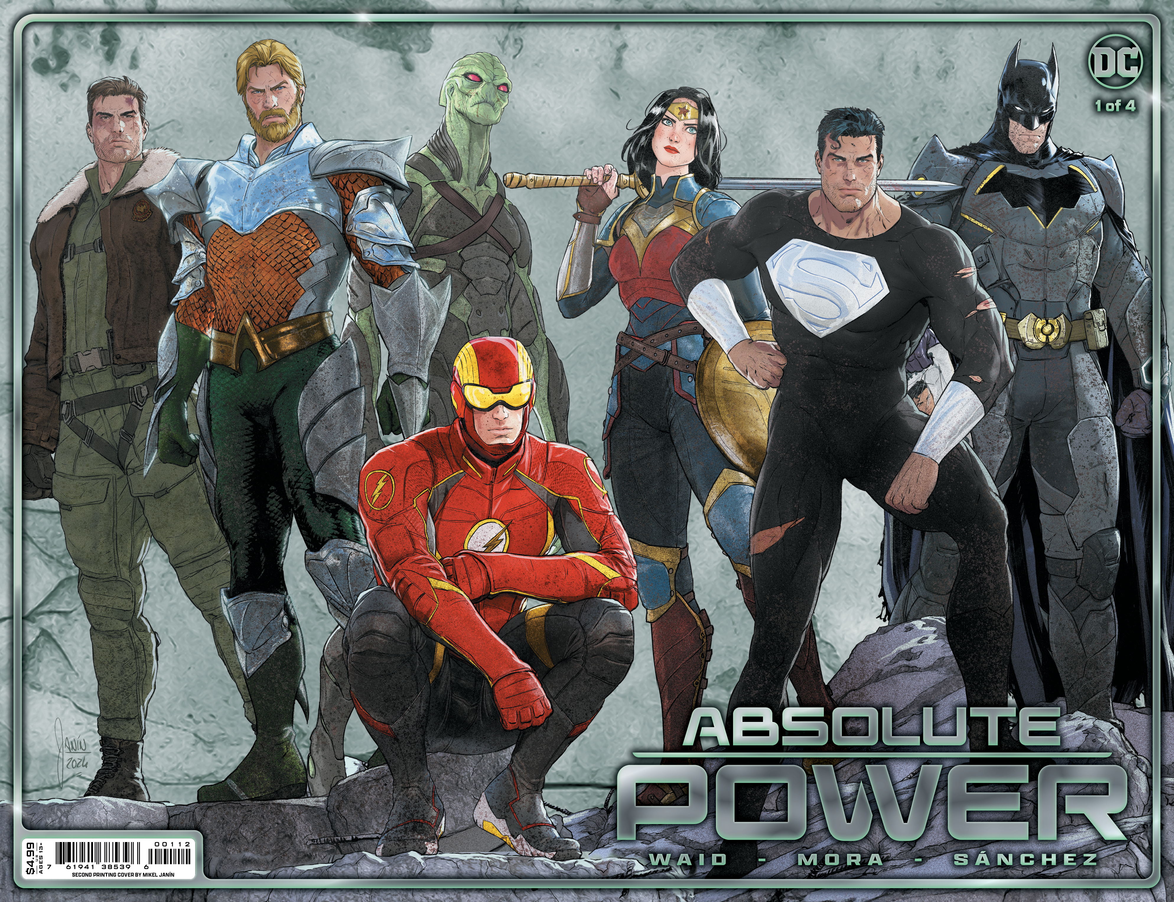 Absolute Power #1 Second Printing Mikel Janin Wraparound