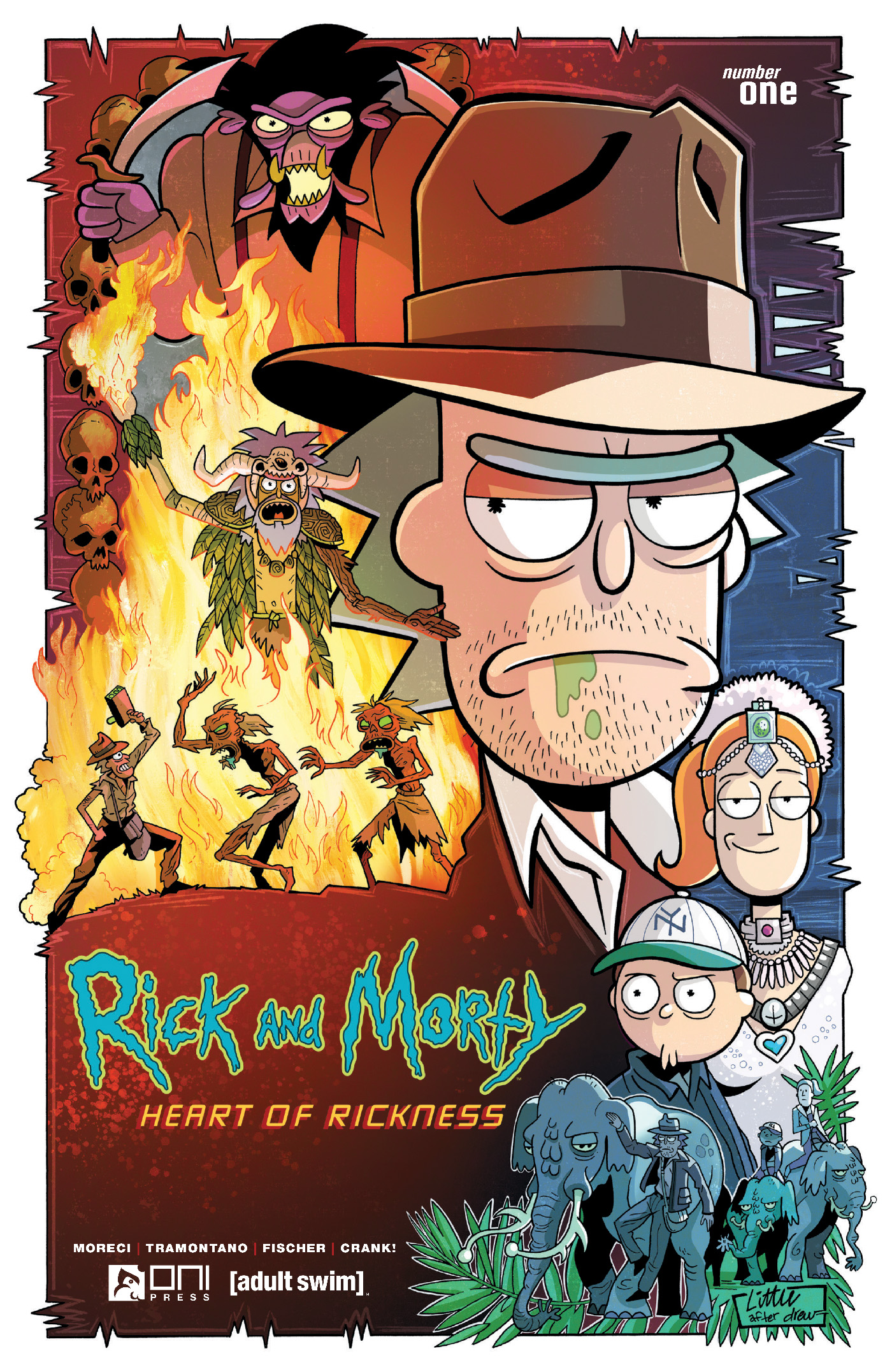 Rick and Morty Heart of Rickness #1 Cover A Troy Little Temple of Doom Homage (Mature) (Of 4)