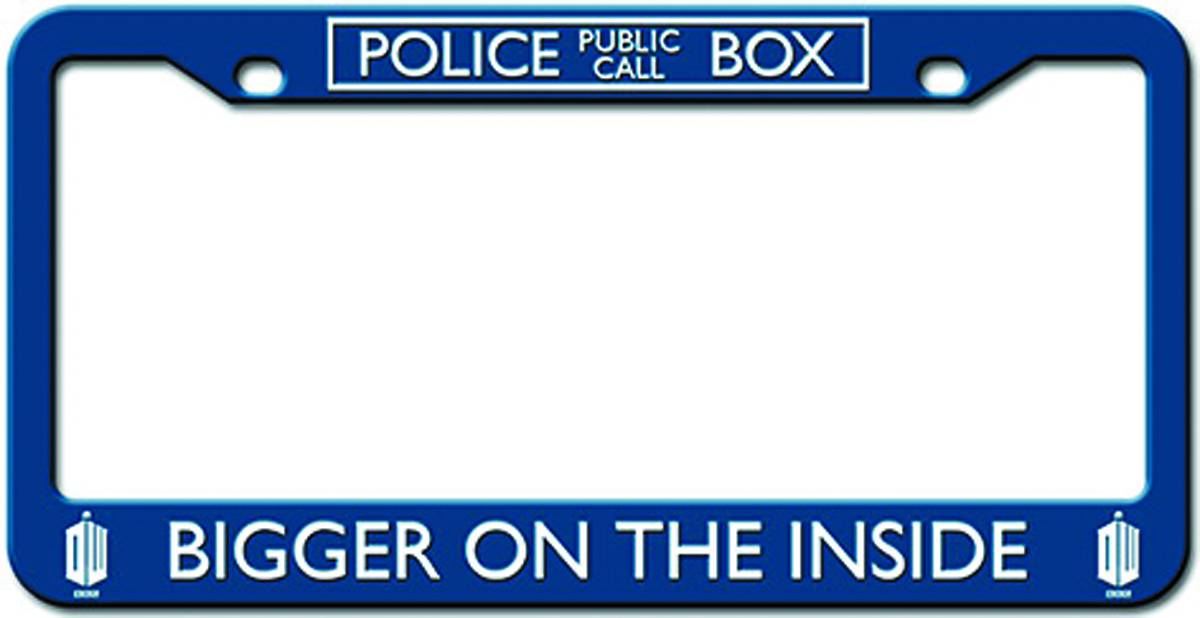 Dw Bigger on the Inside License Plate Frame