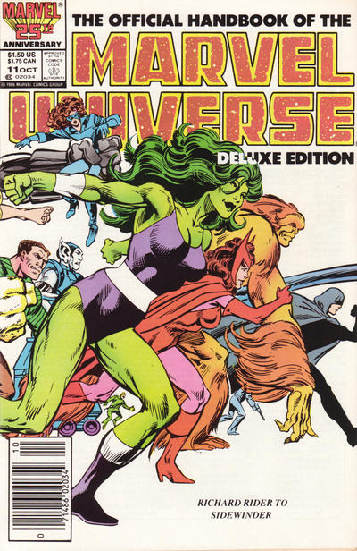 The Official Handbook of The Marvel Universe Deluxe Edition #11 [Newsstand]-Fine (5.5 – 7)