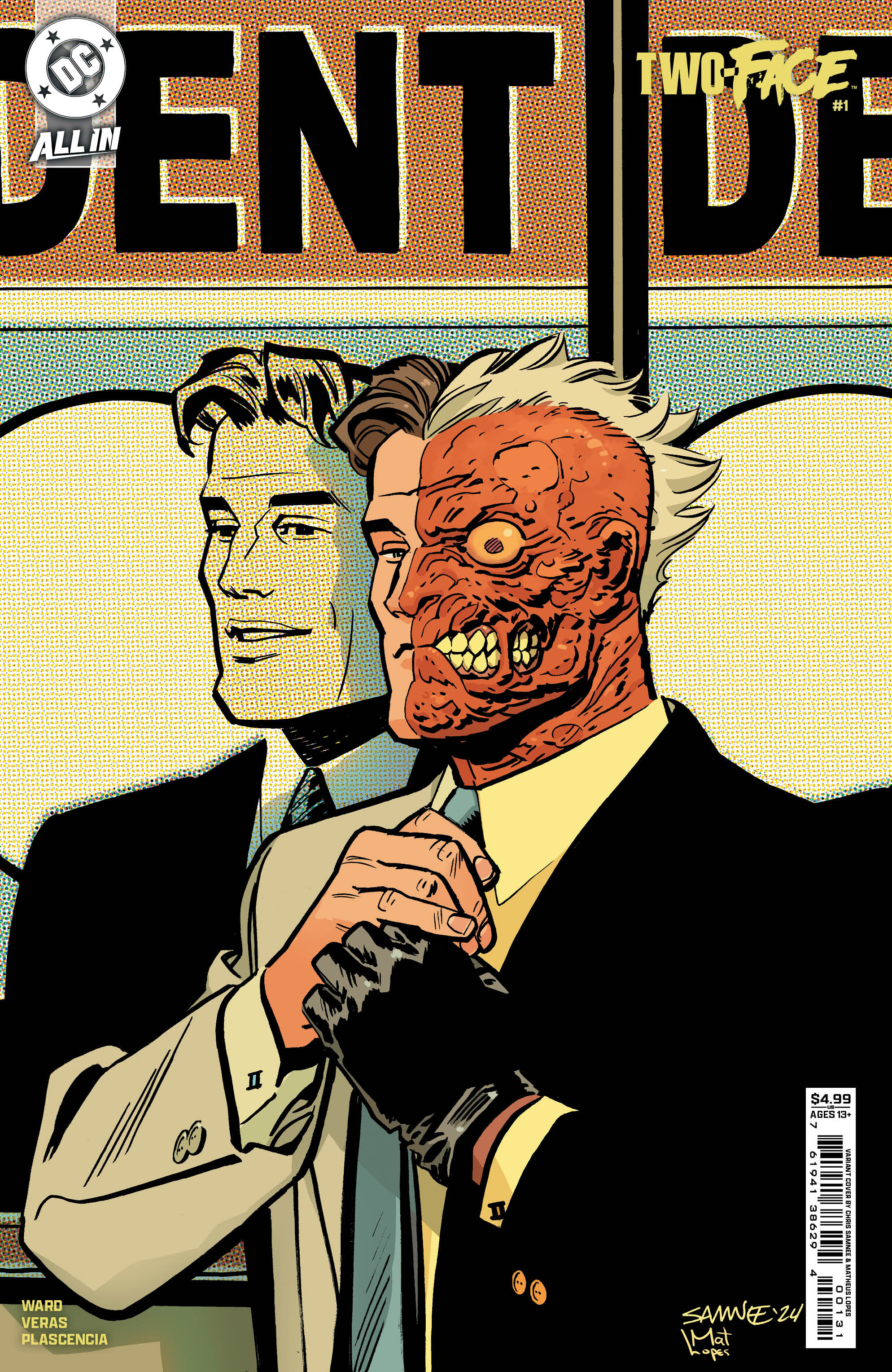 Two-Face #1 Cover C Chris Samnee Card Stock Variant (Of 6)