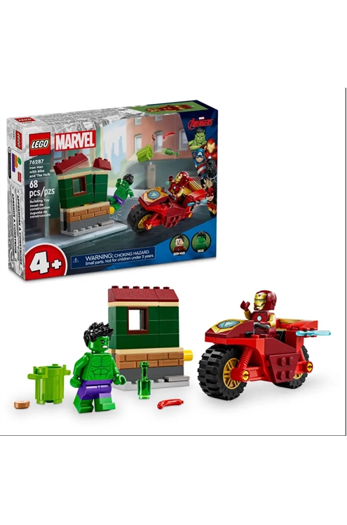 Lego Marvel: Iron Man With Bike And The Hulk