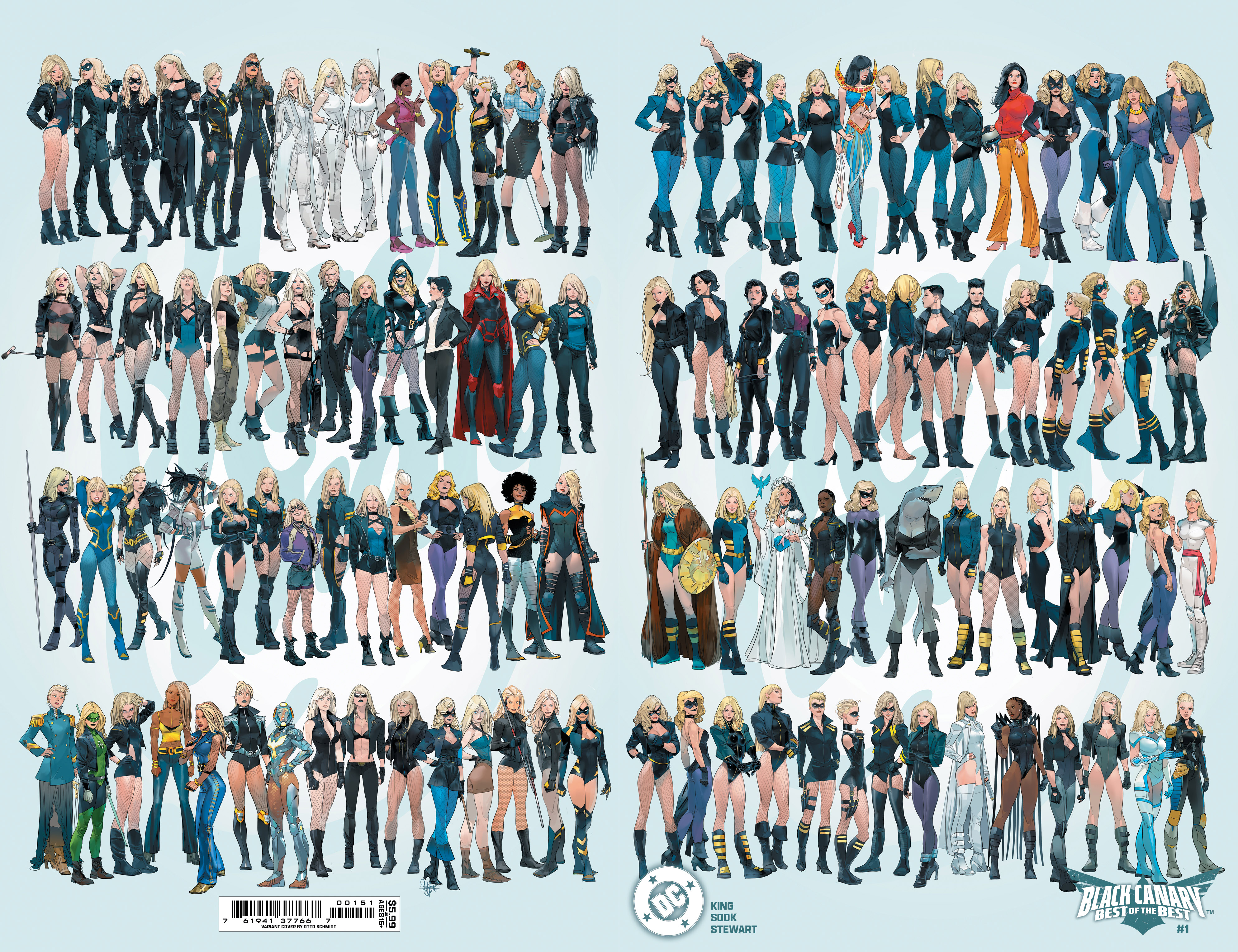 Black Canary Best of the Best #1 Cover C Otto Schmidt Wraparound Card Stock Variant (Of 6)