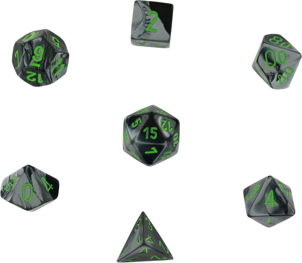 DICE 7-set: CHX26445 Gemini Black Grey Green (7)