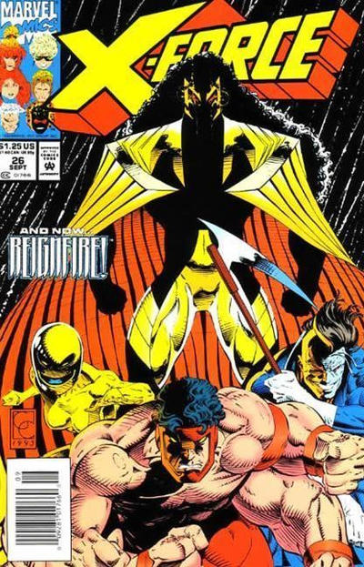 X-Force #26 [Newsstand]-Very Fine (7.5 – 9) [1St App. of Reignfire]