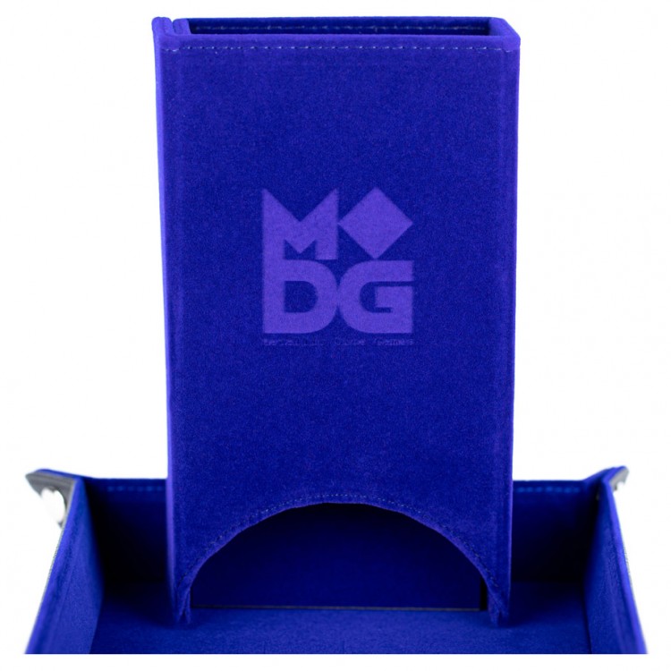 Dice Tower: Fold Up Velvet Blue