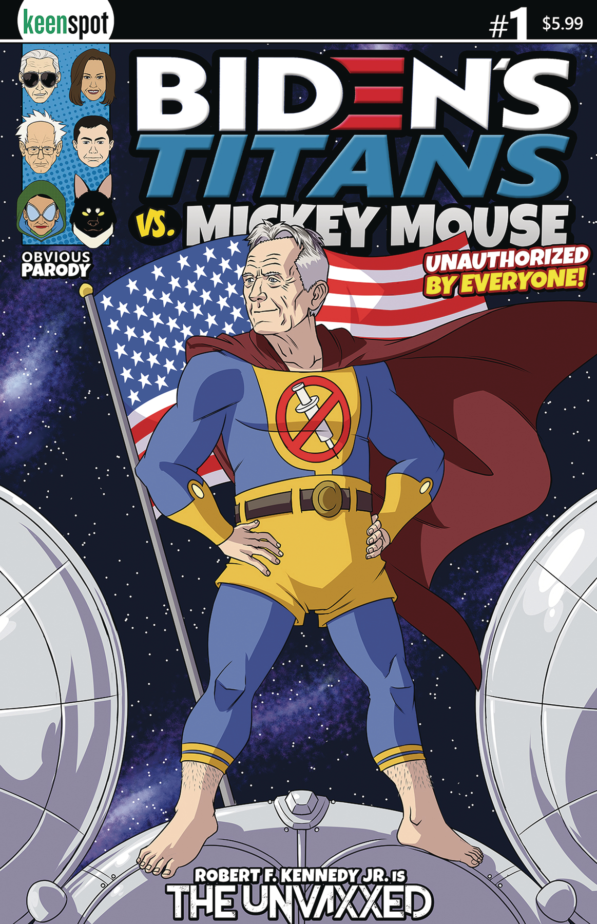 Bidens Titans Vs Mickey Mouse (Unauthorized) #1 Cover C Rfk Jr Unvaxxed