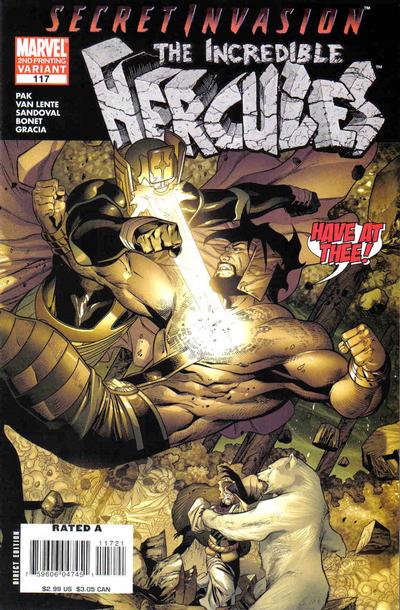 Incredible Hercules #117 [Second Printing](2008)-Near Mint (9.2 - 9.8)