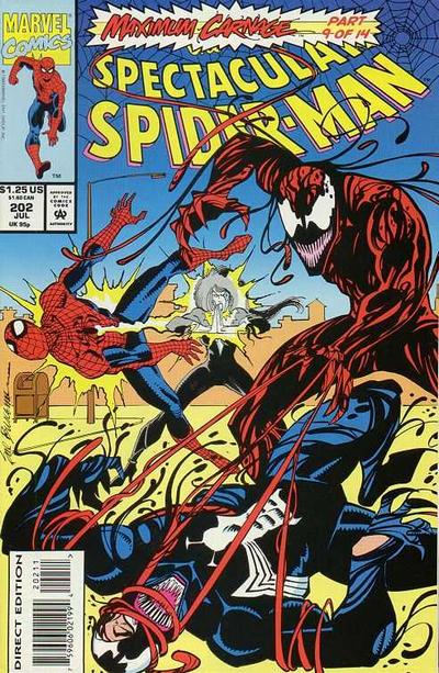 The Spectacular Spider-Man #202 [Direct Edition]-Fine