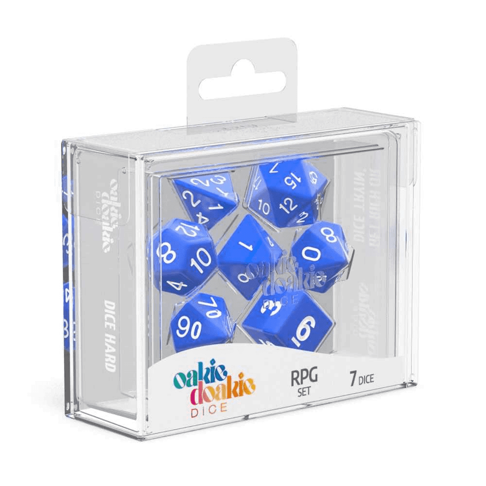 Oakie Doakie Dice RPG Set Solid - Blue (7)