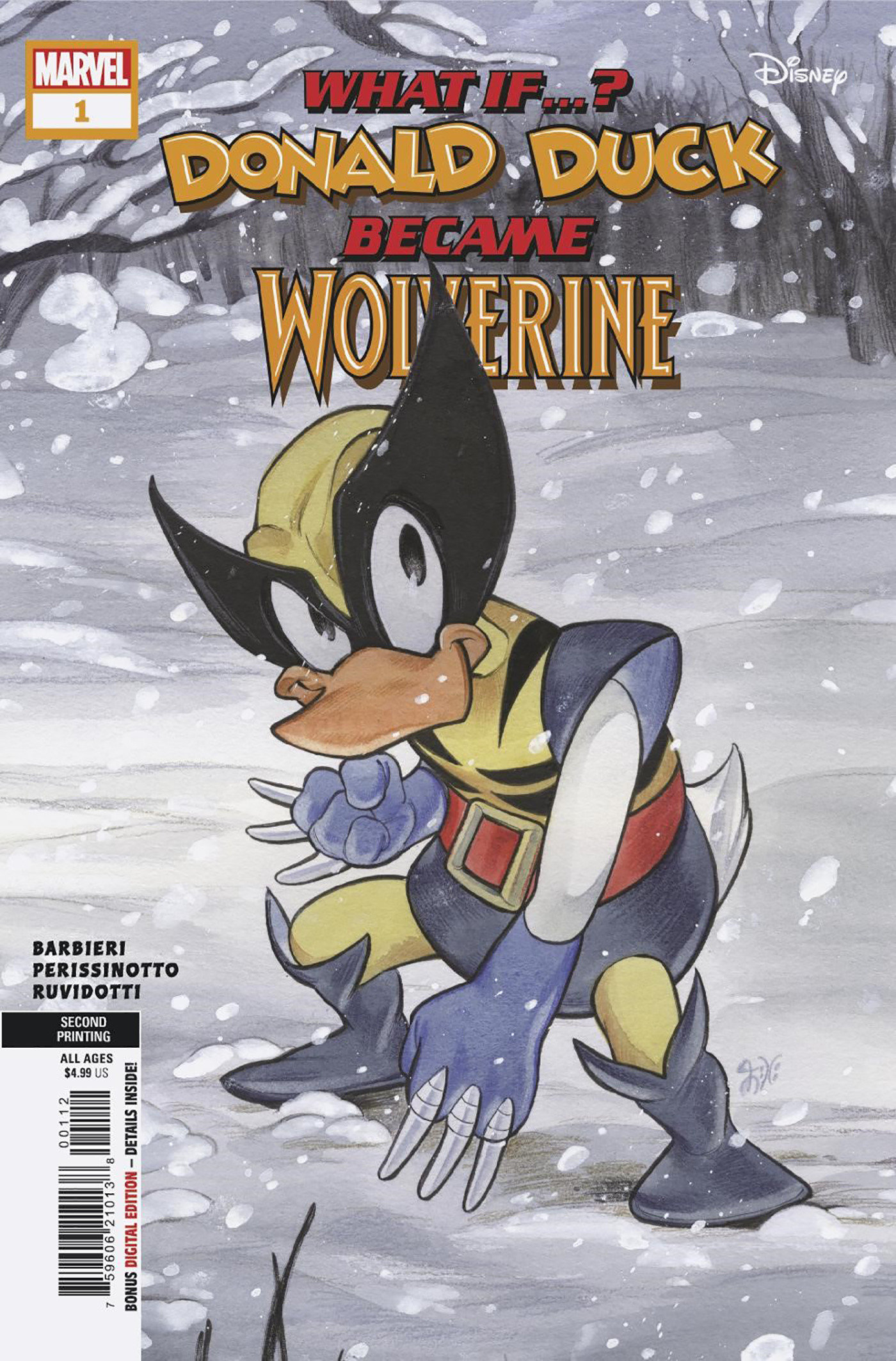 Marvel & Disney What If...? Donald Duck Became Wolverine #1 2nd Printing Momoko Variant