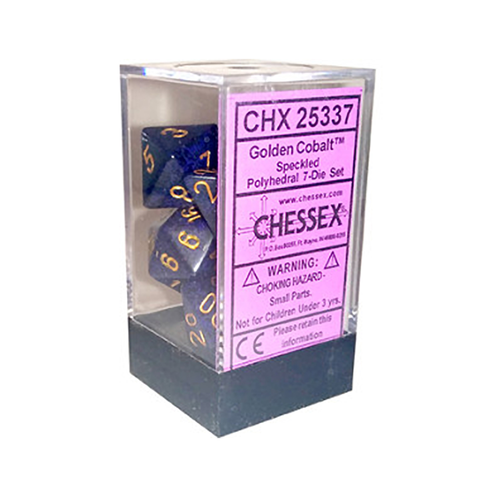 Dice 7-Set: Chx25337 Speckled Set Golden Cobalt (7)