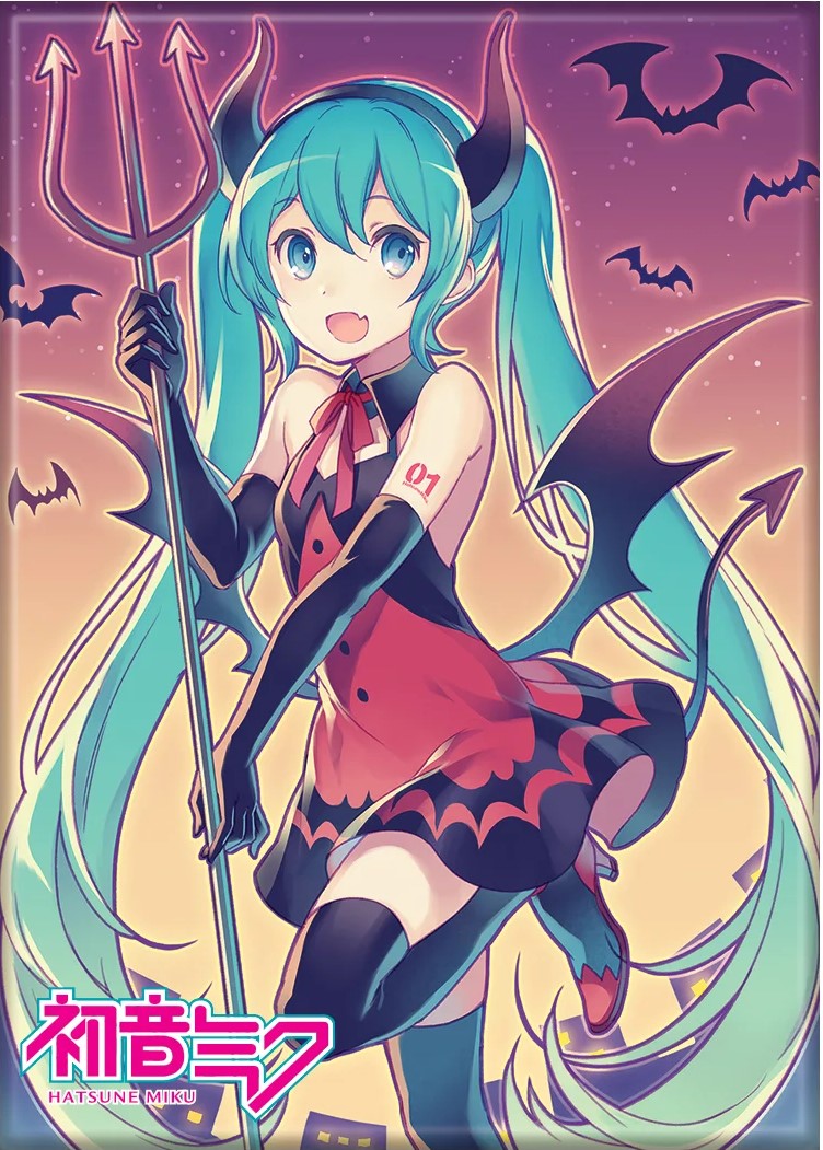 Hatsune Miku Halloween Magnet