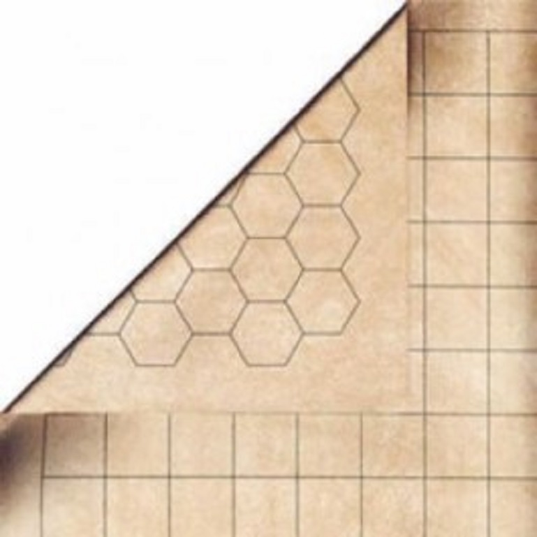 Chessex Reversible Megamat Double-Sided Oyster Vinyl With 1.5" Squares on front & 1.5" Hexes on back