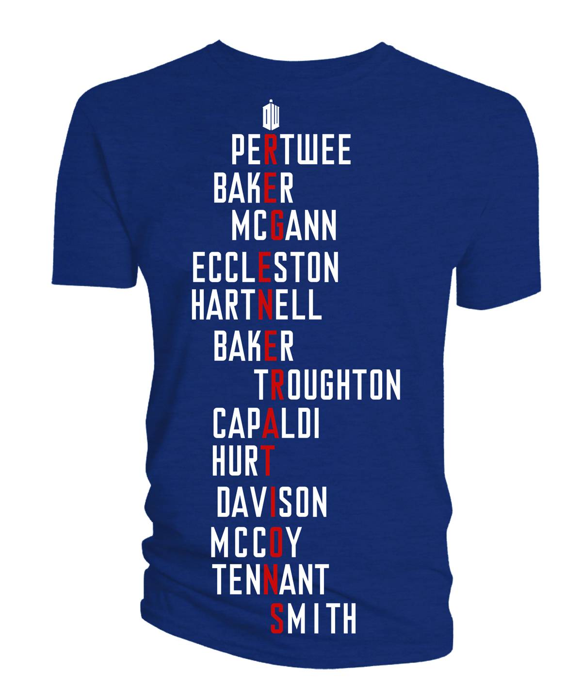 Doctor Who Regeneration Names T-Shirt XL