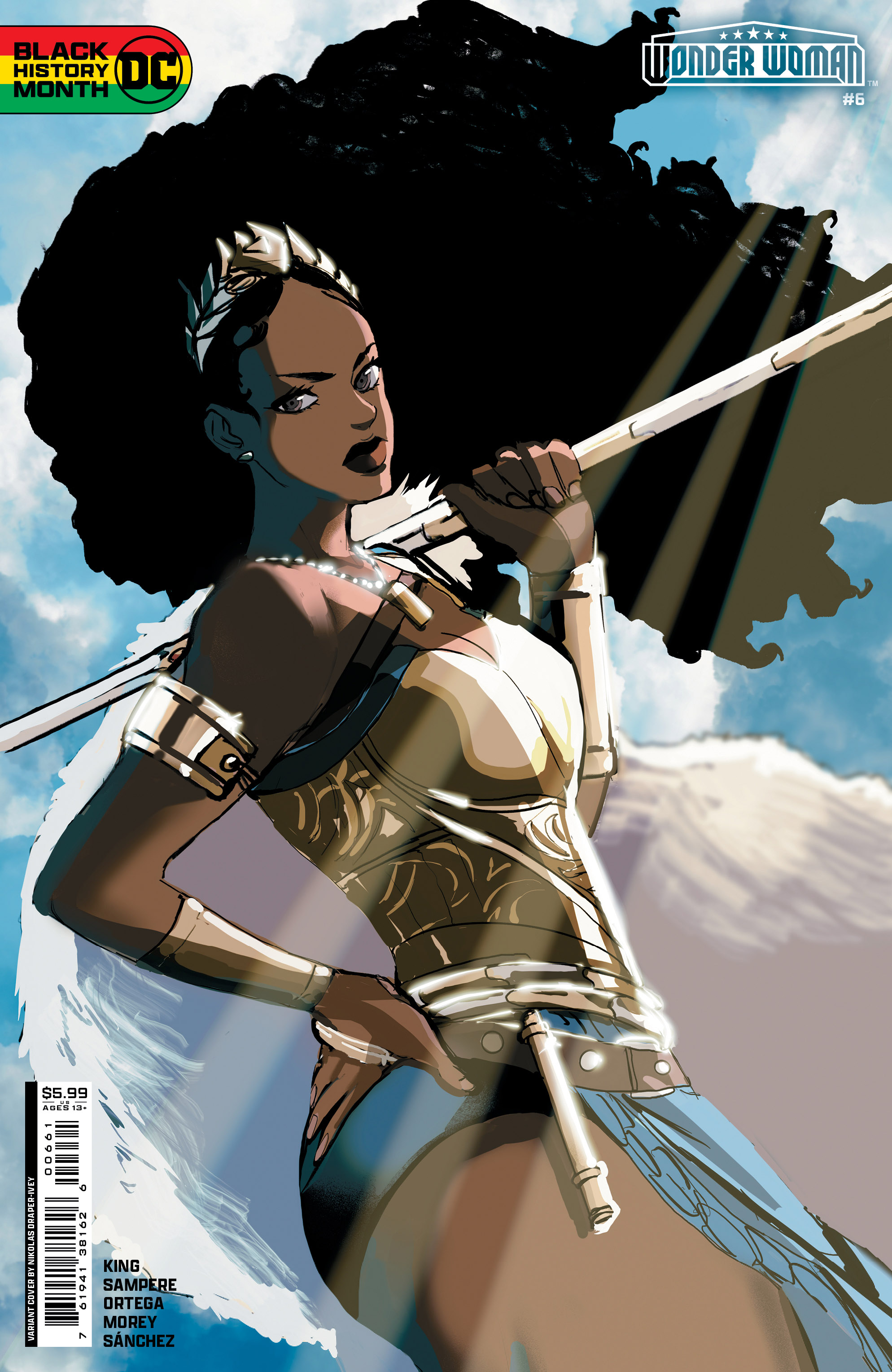 Wonder Woman #6 Cover D Nikolas Draper-Ivey Black History Month Card Stock Variant