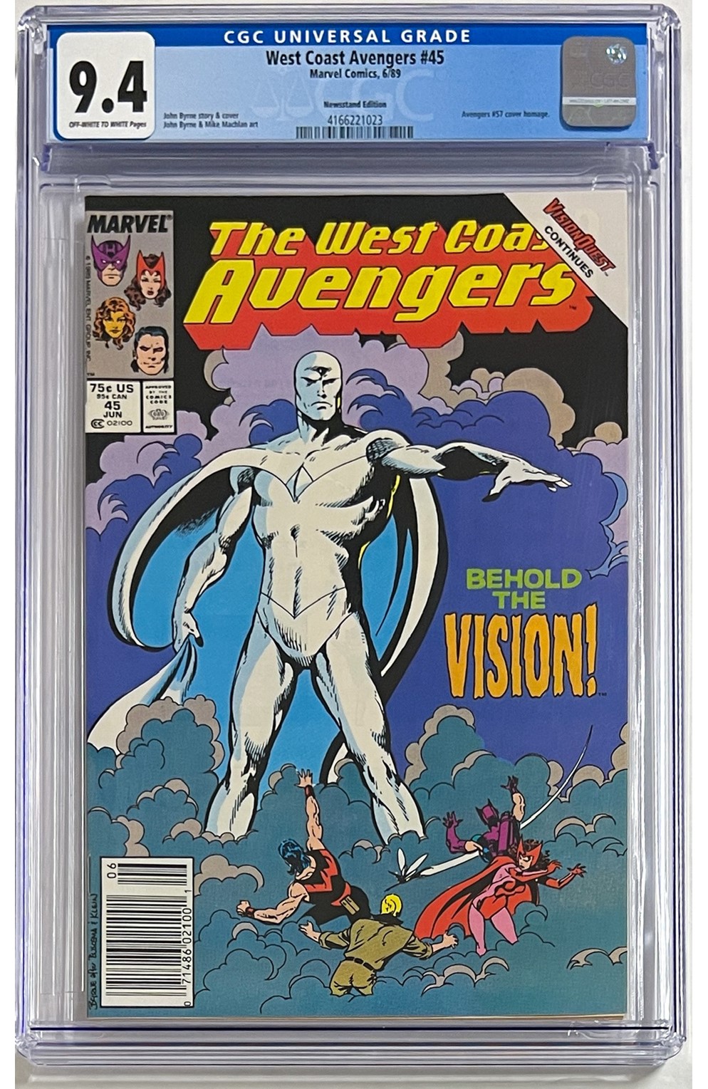 West Coast Avengers #45 Newsstand Variant Cgc 9.4
