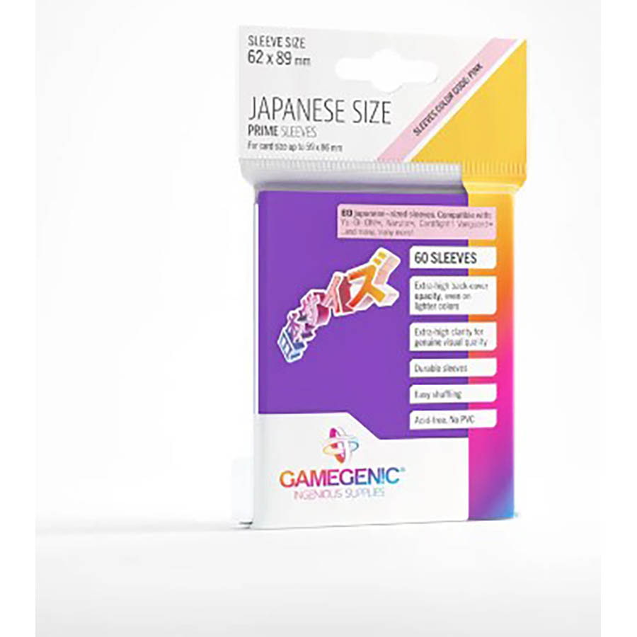 Gamegenic - Prime Japanese Sized Sleeves Purple (60 Sleeves)