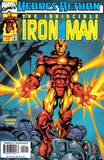 Iron Man #2 [Direct Edition (2 For Number 2)]-Near Mint (9.2 - 9.8)