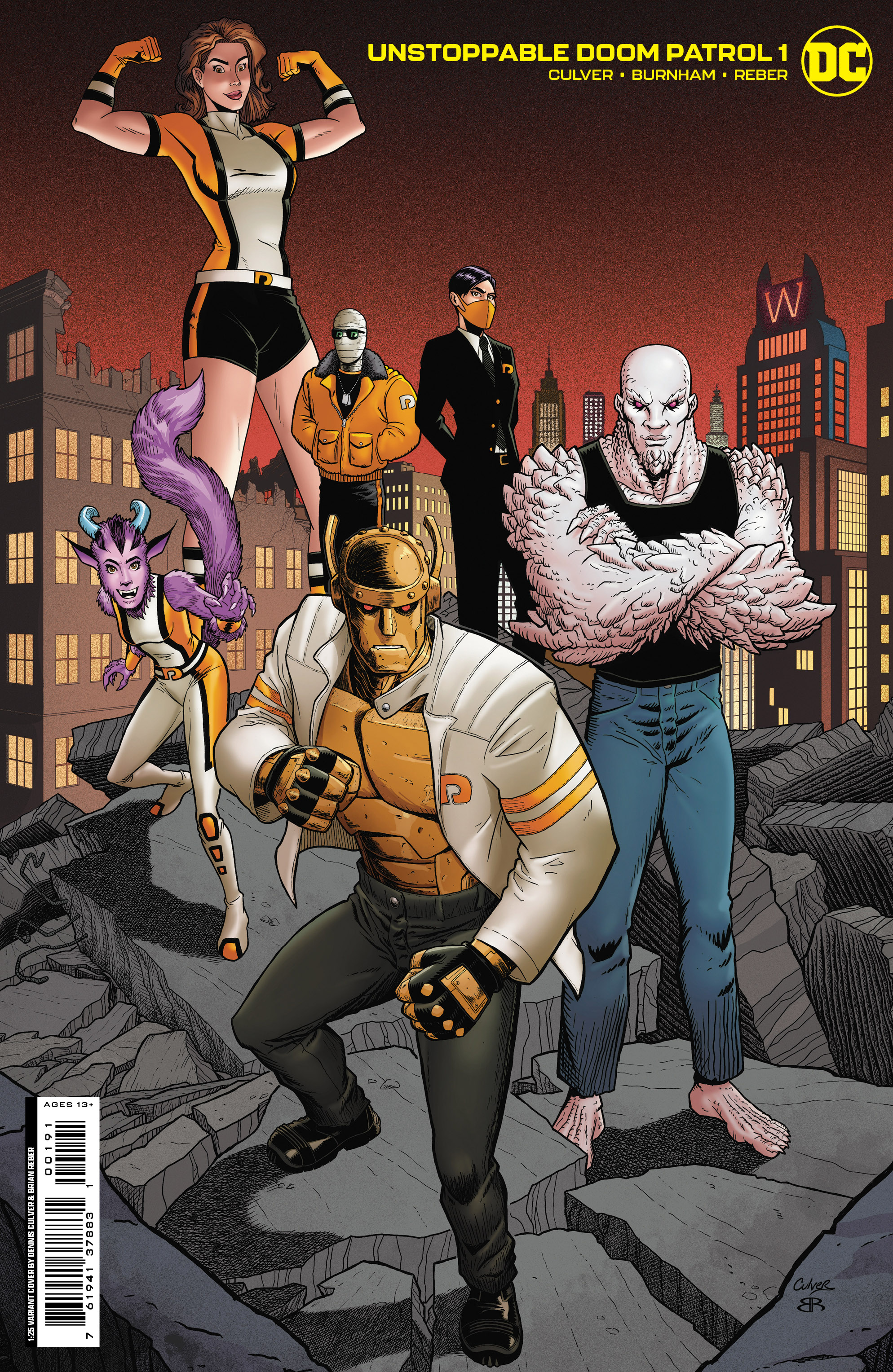 Unstoppable Doom Patrol #1 Cover D 1 for 25 Incentive Dennis Culver Card Stock Variant (Of 6)