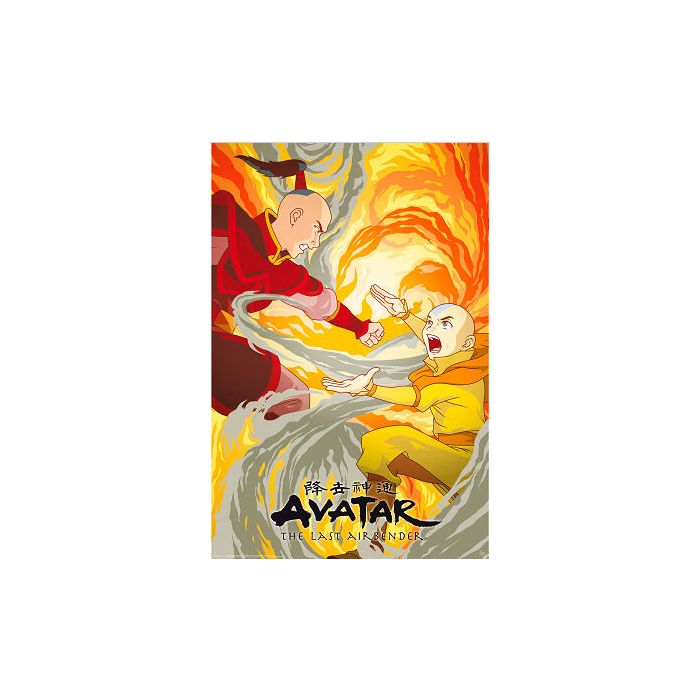 Avatar Last Airbender - Aang Vs Zuko Poster