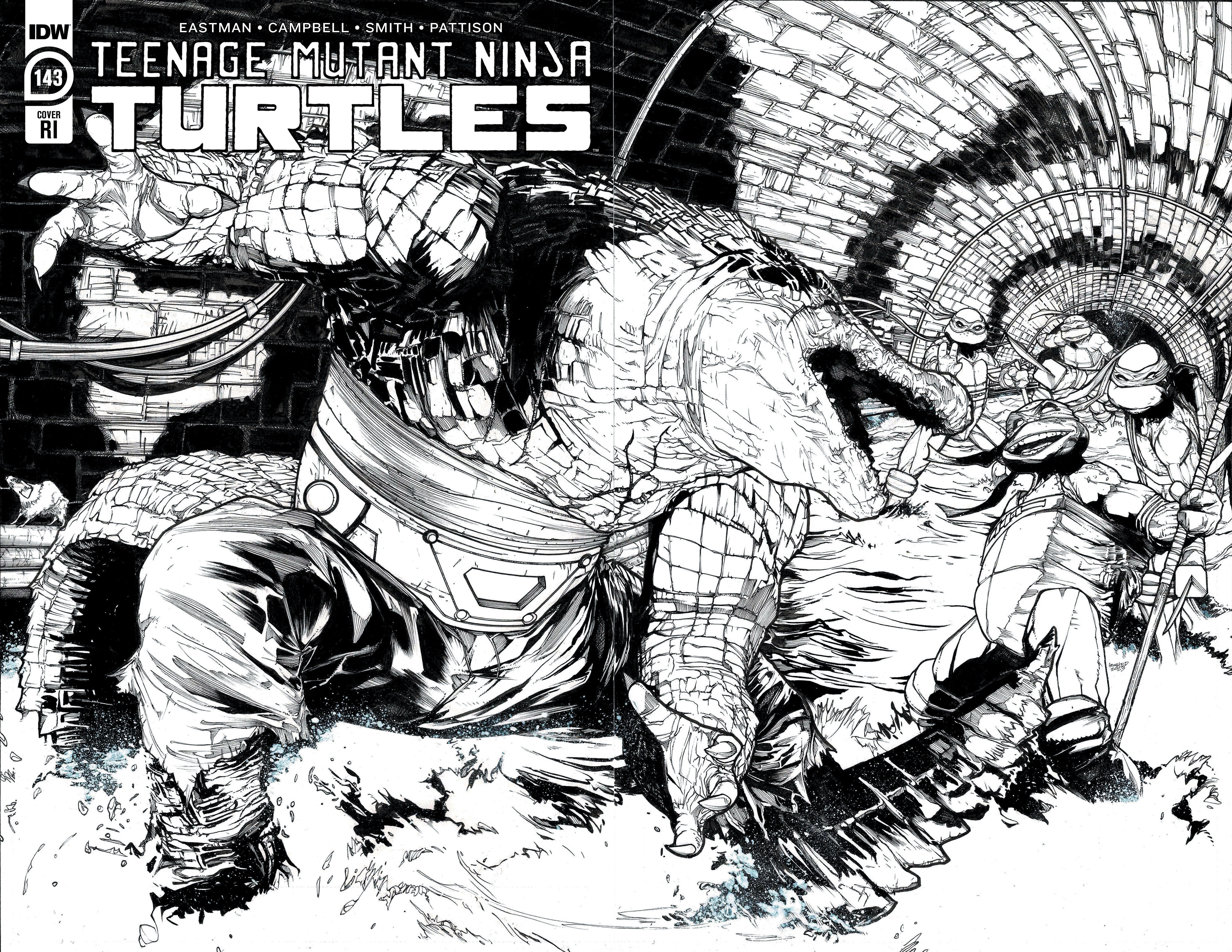 Teenage Mutant Ninja Turtles Ongoing #143 Sanchez B&W 1 for 25 Incentive