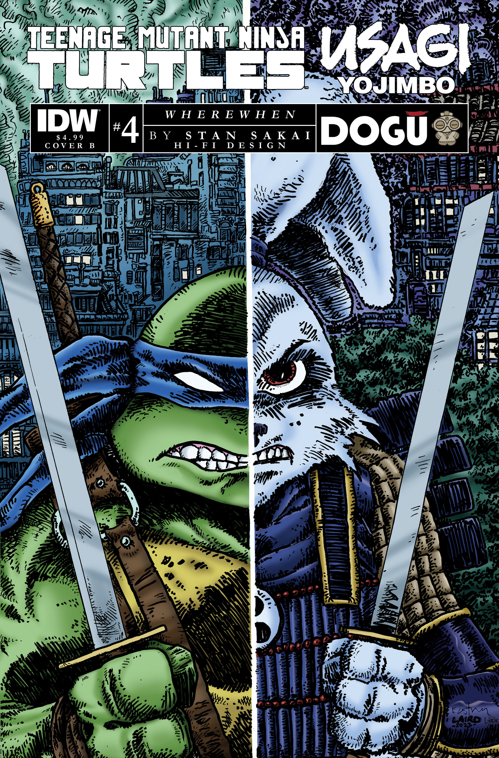 Teenage Mutant Ninja Turtles/Usagi Yojimbo WhereWhen #4 Cover B Eastman & Laird