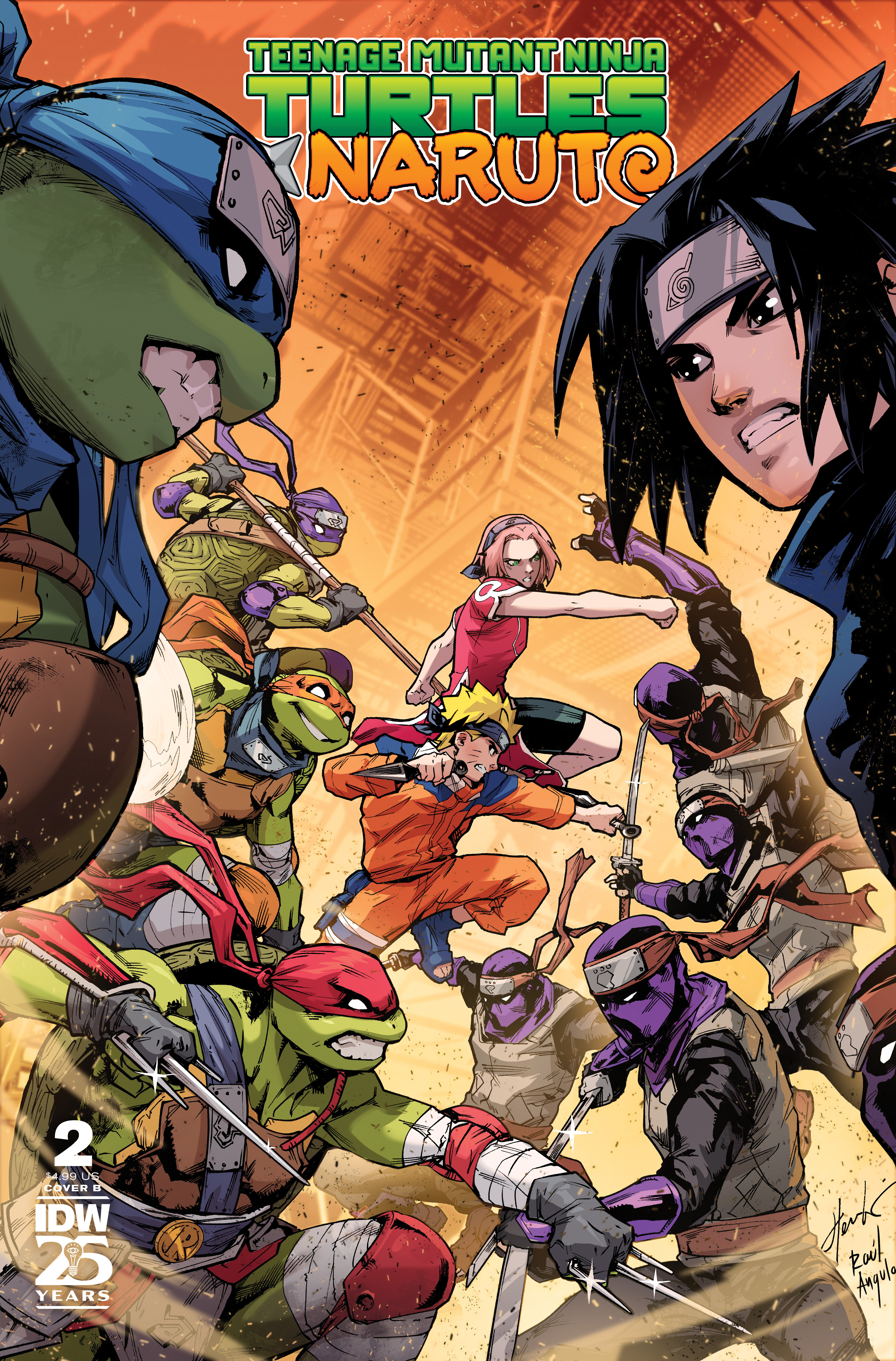 Teenage Mutant Ninja Turtles/Naruto #2 Cover B Prasetya