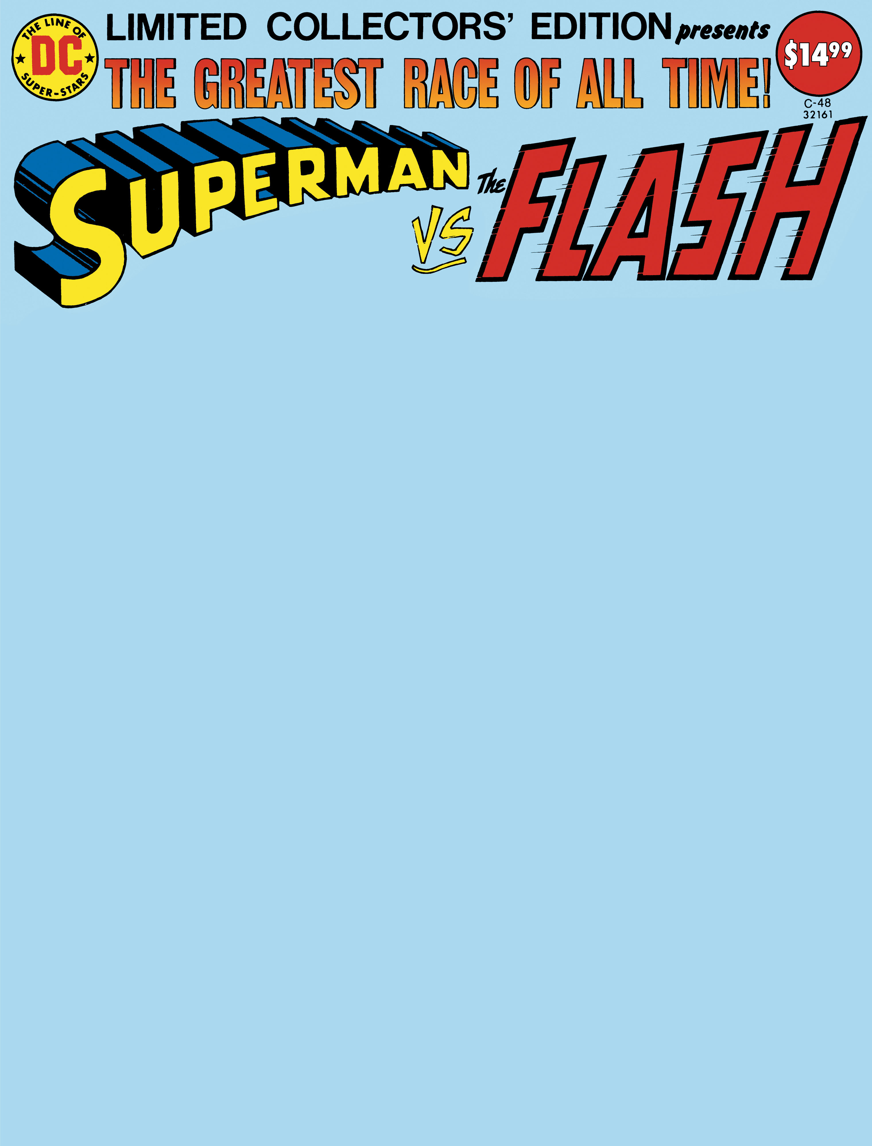 Limited Collector's Edition #48 Superman Vs the Flash Facsimile Edition Cover C Blank Variant