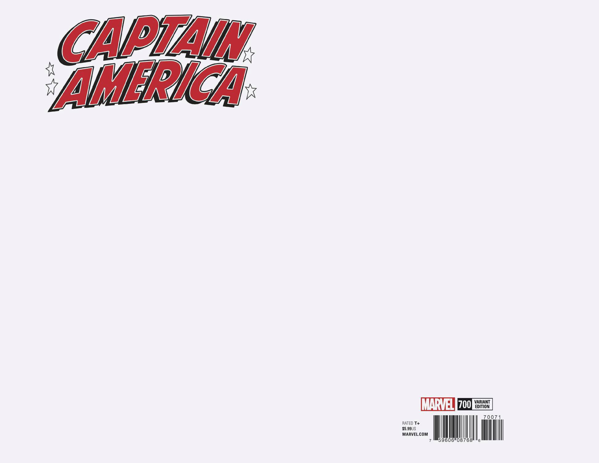 Captain America #700 Blank Variant Leg (2018)