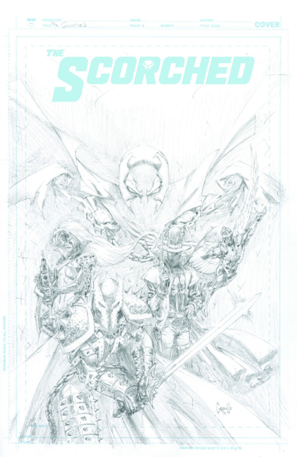 Spawn Scorched #1 Cover H 1 for 50 Incentive Capullo Sketch