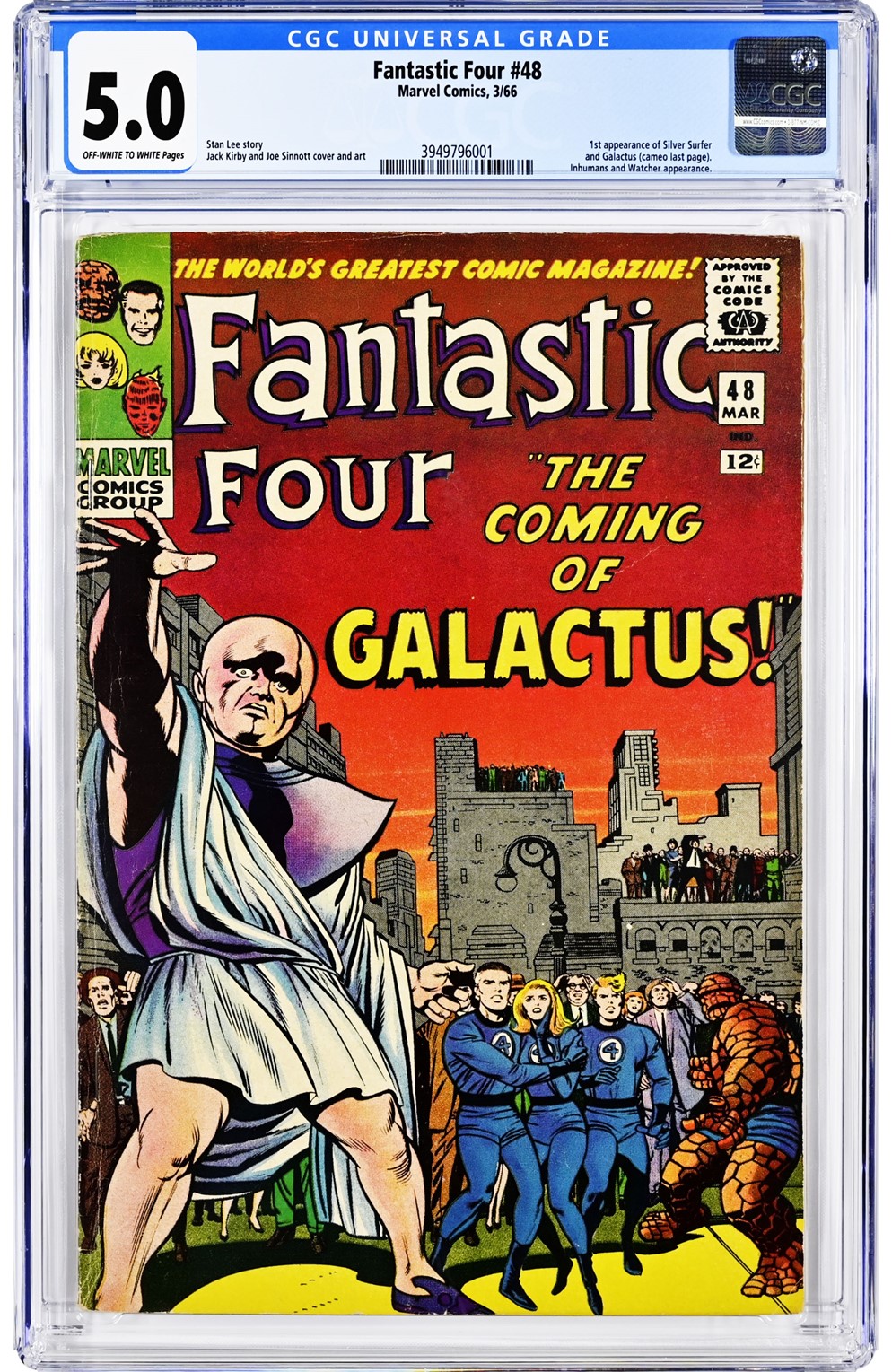 Fantastic Four #48 Cgc 5.0 Vg/Fn (O)