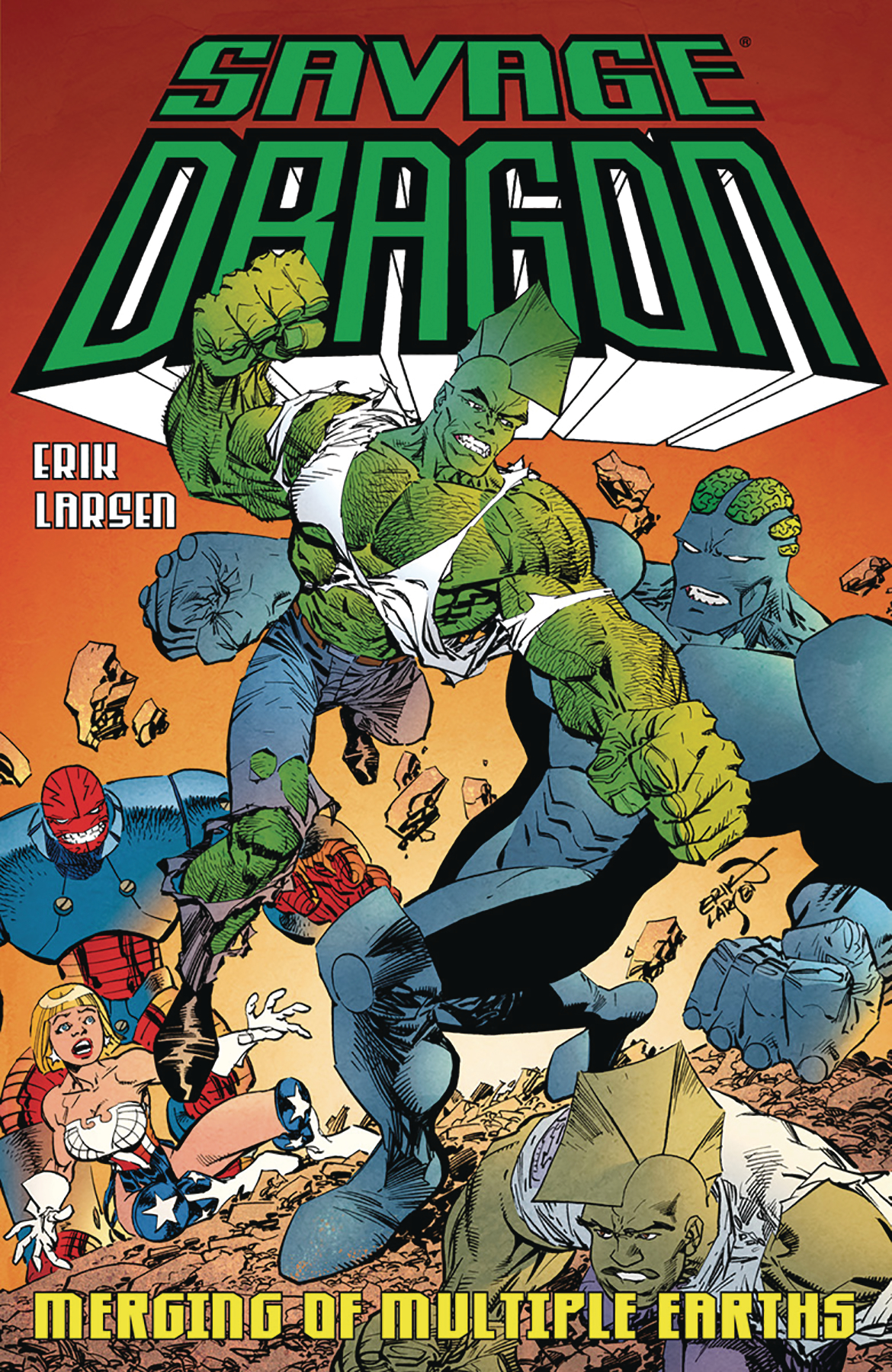 Savage Dragon Merging of Multiple Earths Graphic Novel (Mature)