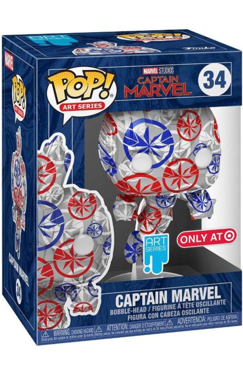 Funko Pop 34 Art Series Captain Marvel Target Exclusive