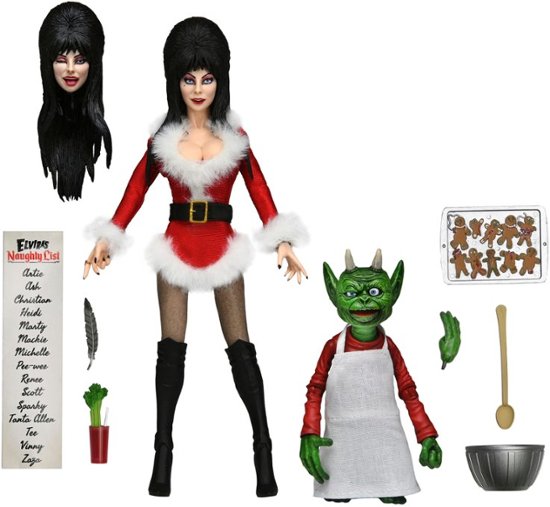 Elvira Very Scary Xmas 8in Clothed Action Figure