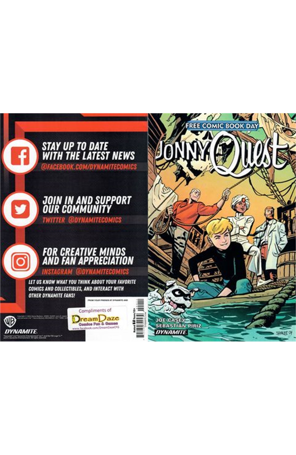 Jonny Quest 2024 Free Comic Book Day With Dreamdaze Sticker