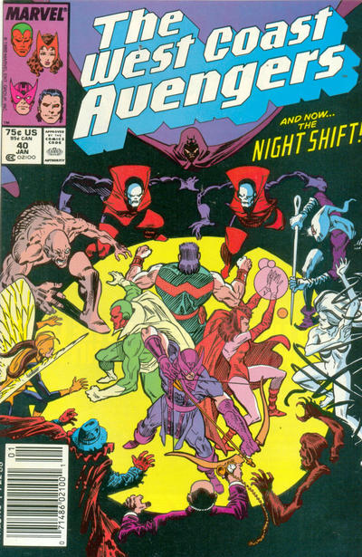 West Coast Avengers #40 [Newsstand]-Fine (5.5 – 7)