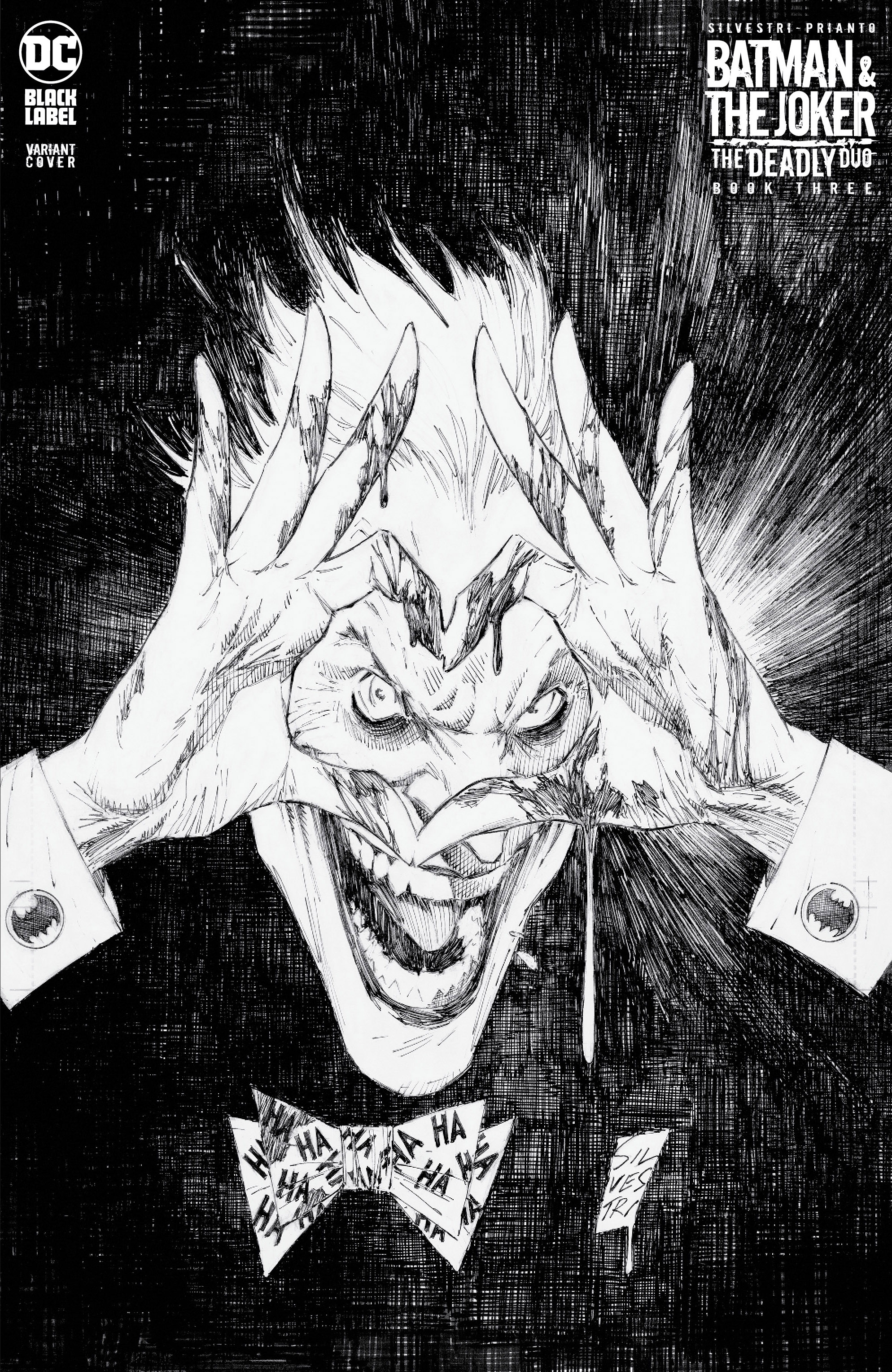 the joker comic art black and white