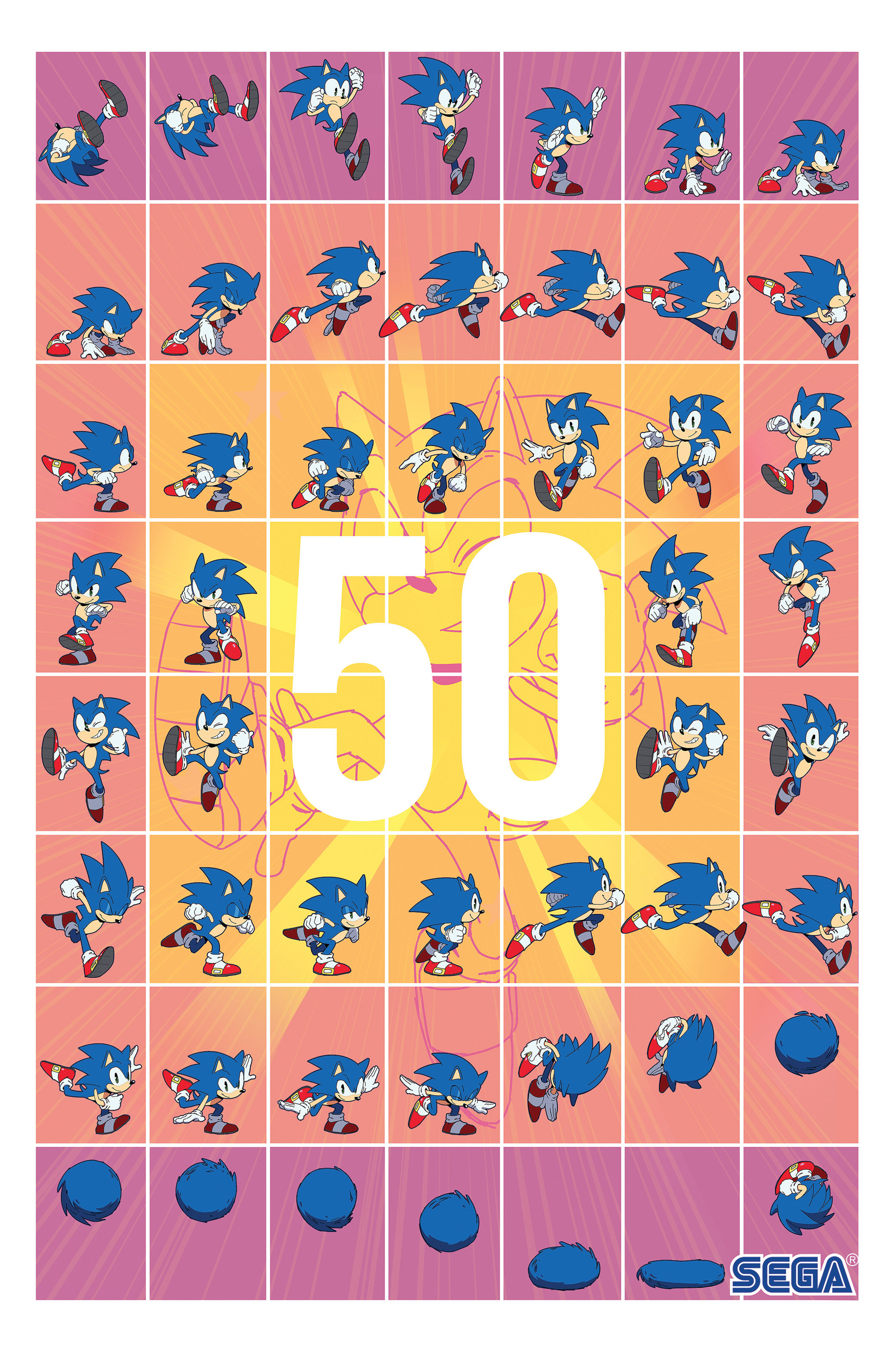 Sonic the Hedgehog #50 1 For 25 Incentive Variant (Hesse)
