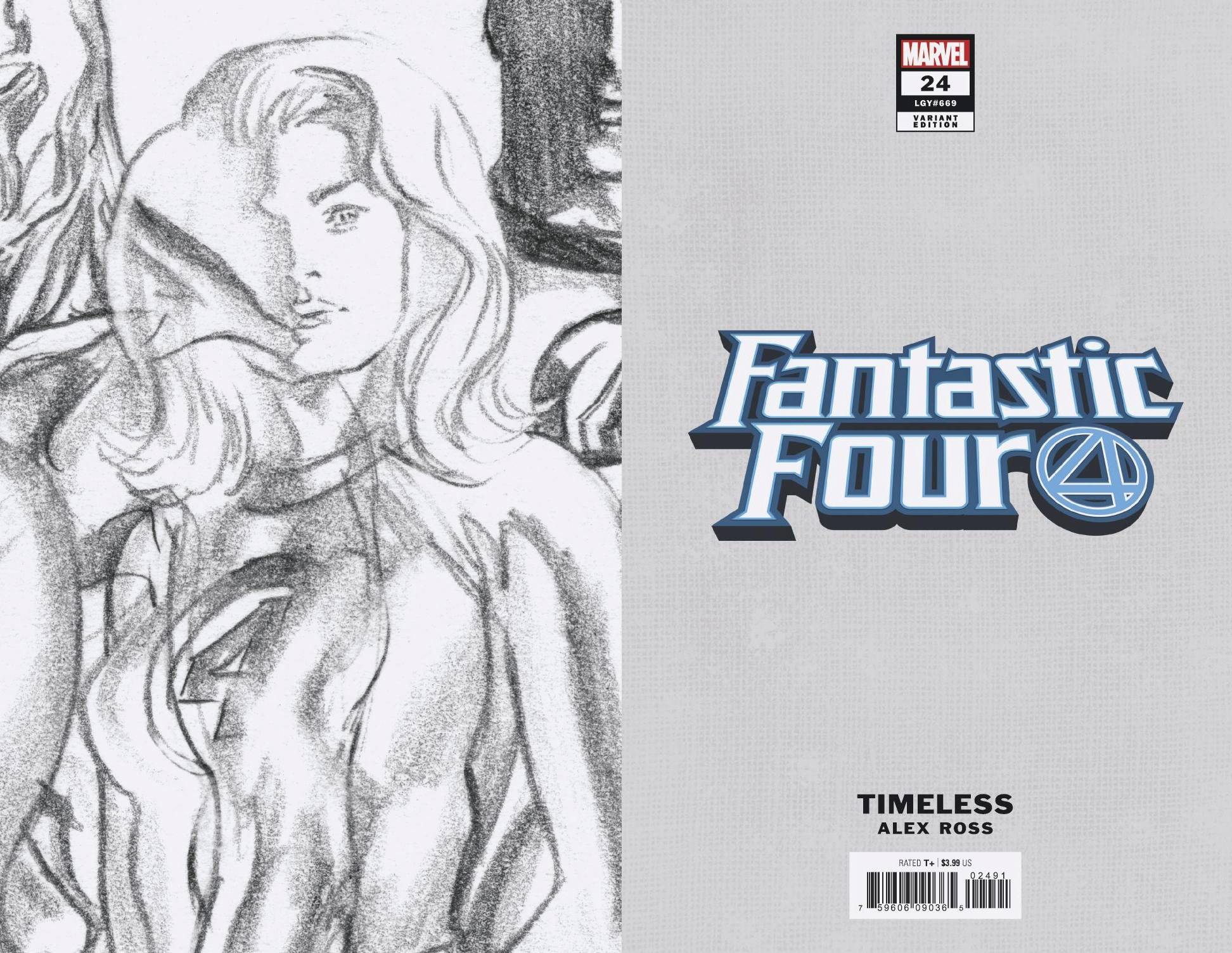 Fantastic Four #24 Invisible Woman Timeless Virgin Sketch Variant (2018)