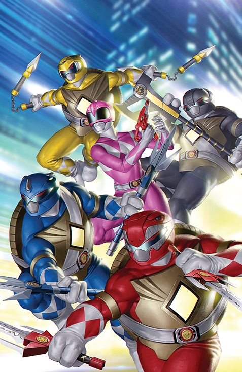 Mighty Morphin Power Rangers Teenage Mutant Ninja Turtles II #2 Cover H 1 for 100 Incentive Cardstock Yoon (Of 5)